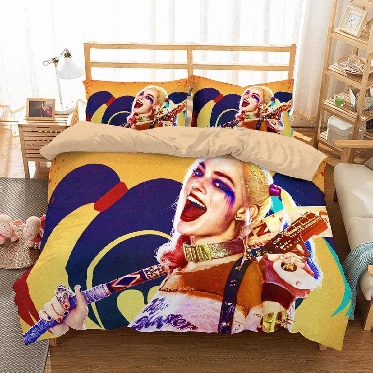 3D Customize Harley Quinn Customized Duvet Cover Bedding Set