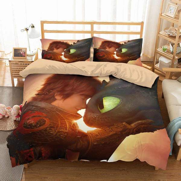 3D Customize How To Train Your Dragon 3D Customized Duvet Cover Bedding Set