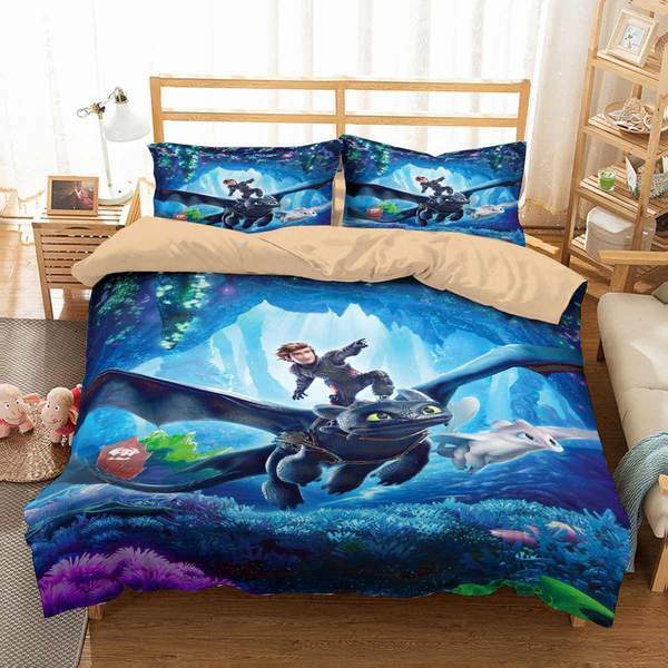 3D Customize How To Train Your Dragon Room 3D Customized Duvet Cover Bedding Set