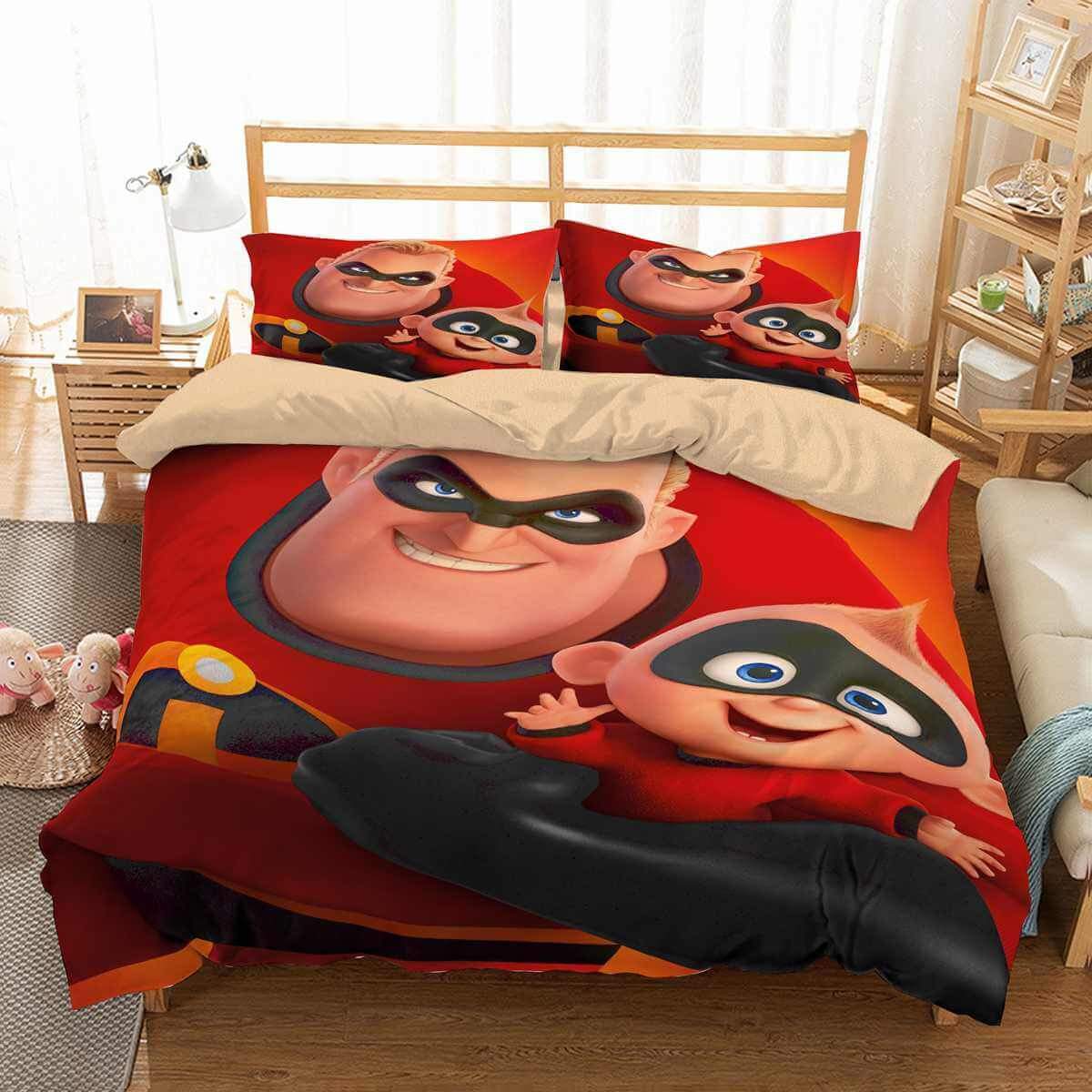 3D Customize Incredibles Customized Duvet Cover Bedding Set