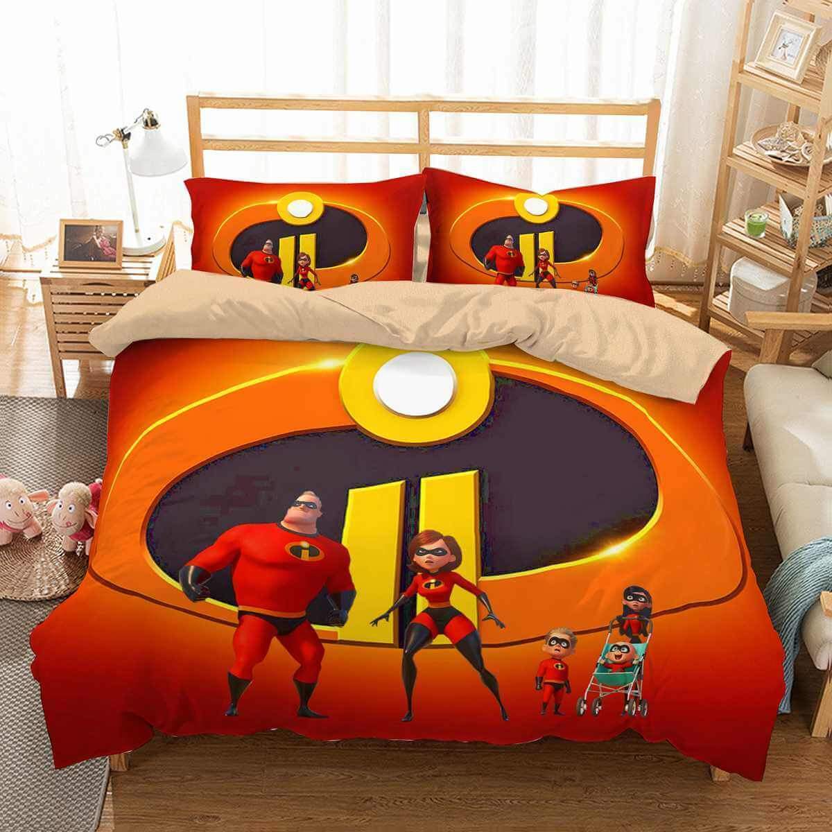 3D Customize Incredibles Customized Duvet Cover Bedding Set