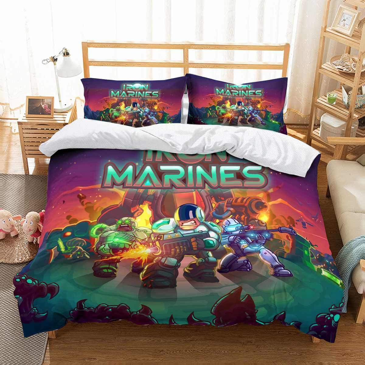 3D Customize Iron Marines Et Et Bed 3D Customized Duvet Cover Bedding Set