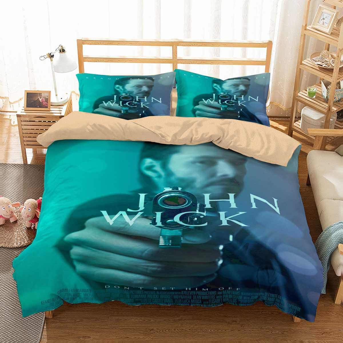 3D Customize John Wick Customized Duvet Cover Bedding Set