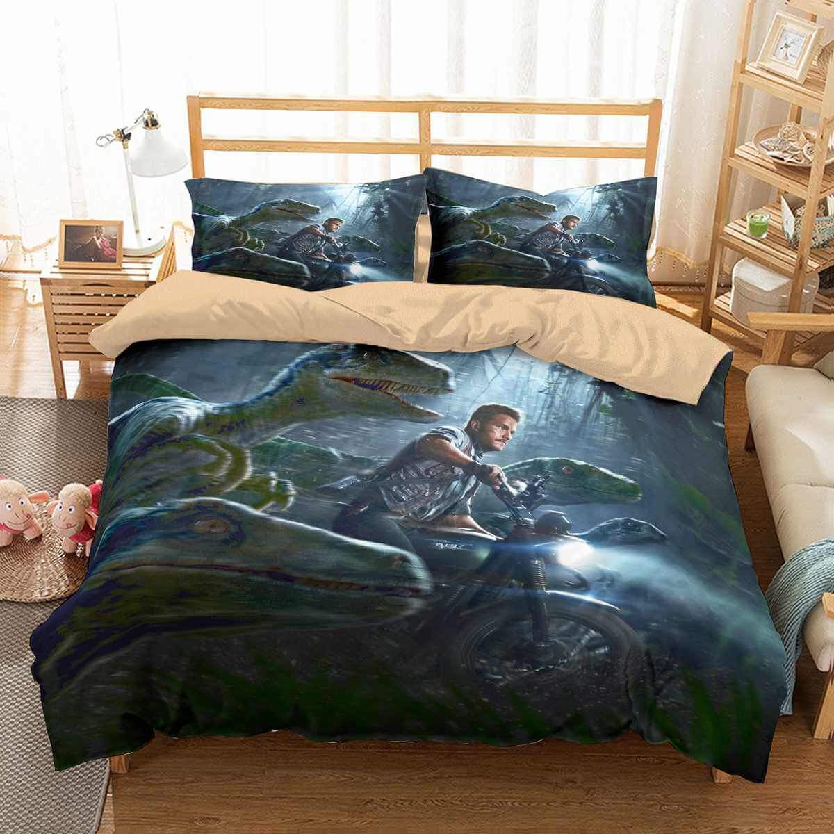 3D Customize Jurassic World Customized Duvet Cover Bedding Set