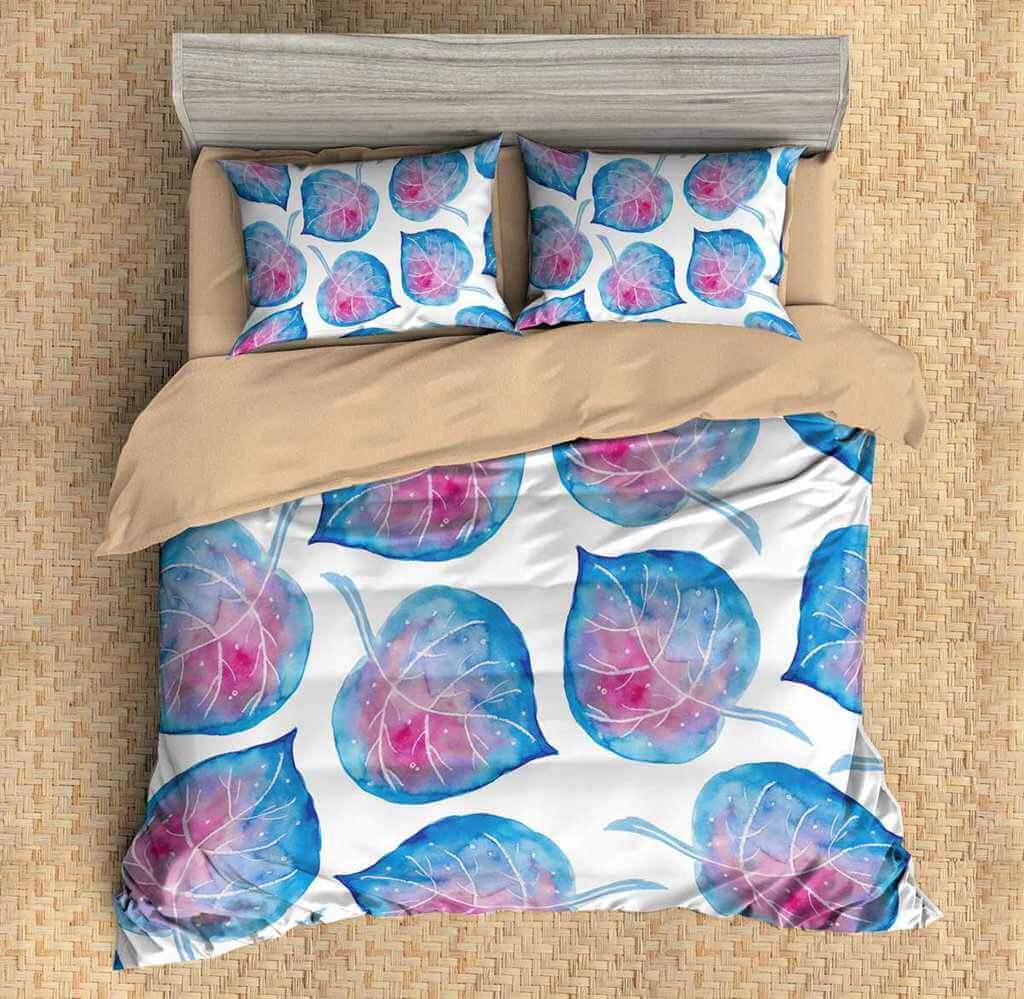 3D Customize Leaves Customized Duvet Cover Bedding Set