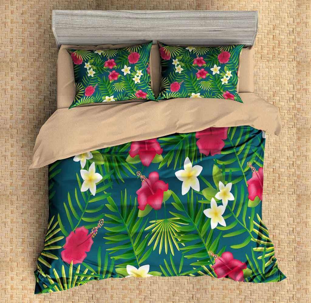 3D Customize Leaves Customized Duvet Cover Bedding Set