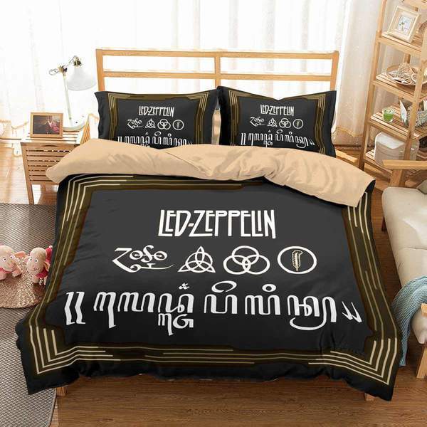 3D Customize Led Zeppelin 3D Customized Duvet Cover Bedding Set