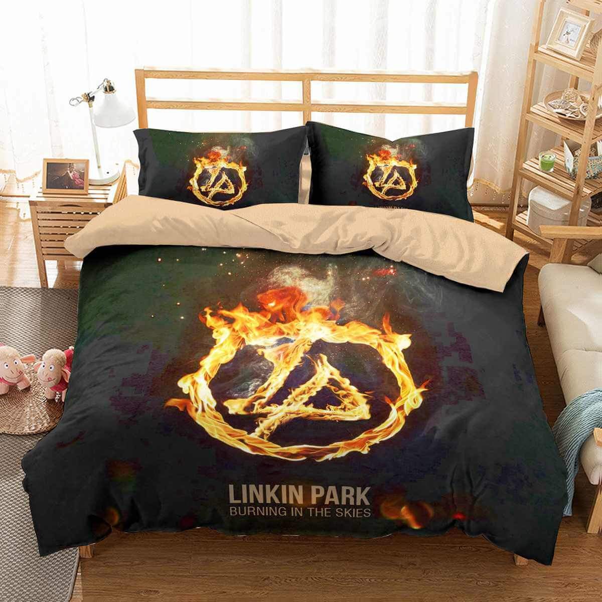 3D Customize Linkin Park Customized Duvet Cover Bedding Set