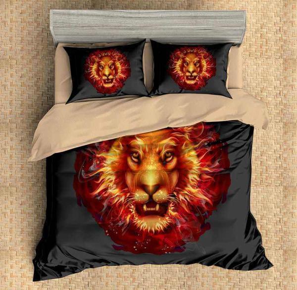 3D Customize Lion 3D Customized Duvet Cover Bedding Set