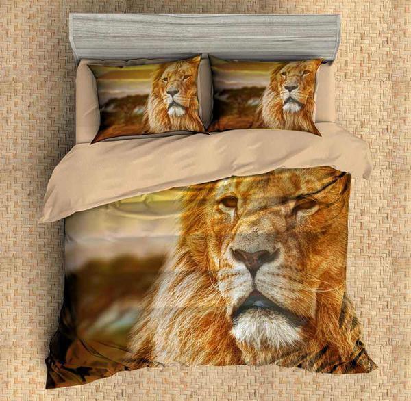 3D Customize Lion 3D Customized Duvet Cover Bedding Set