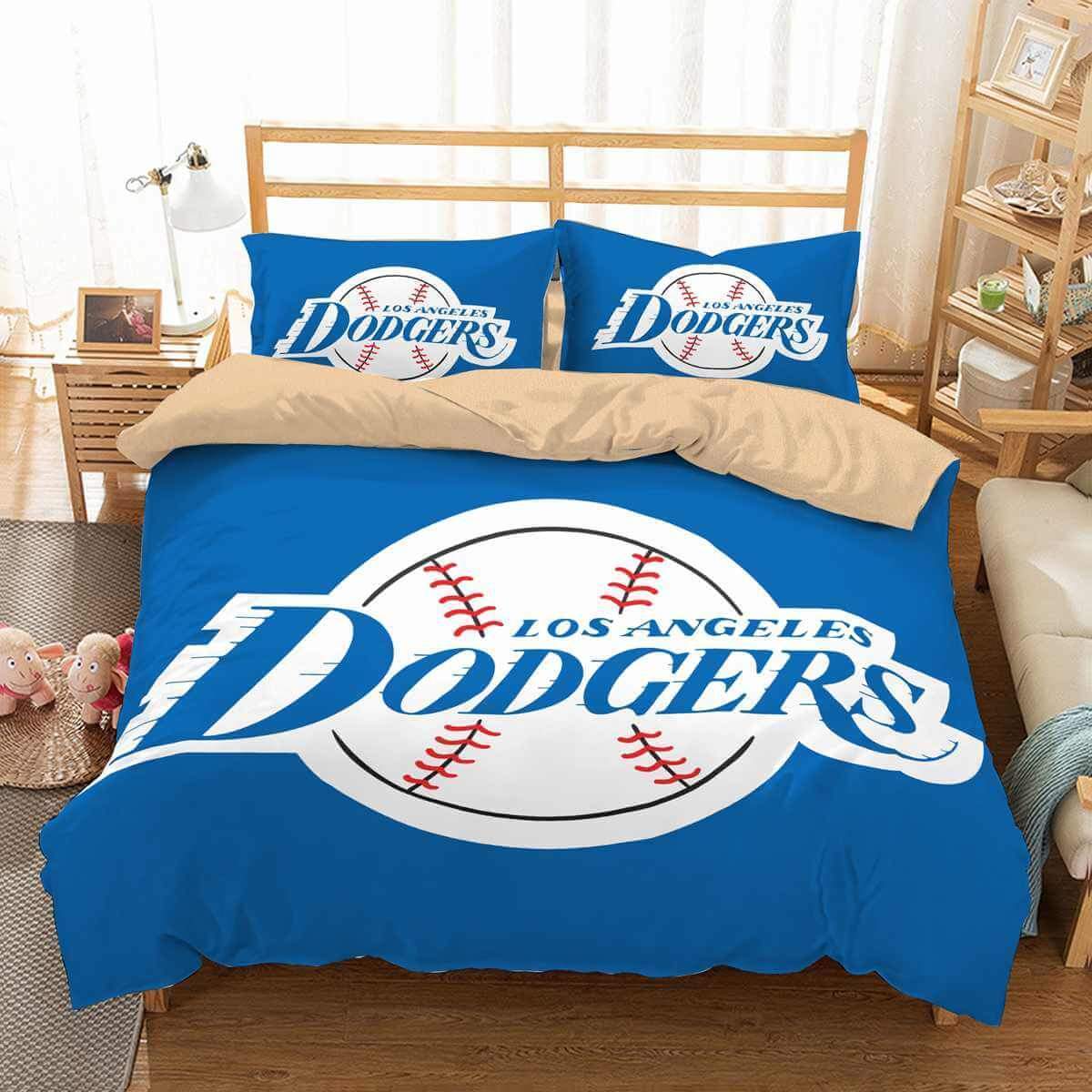 3D Customize Los Angeles Dodgers Customized Duvet Cover Bedding Set