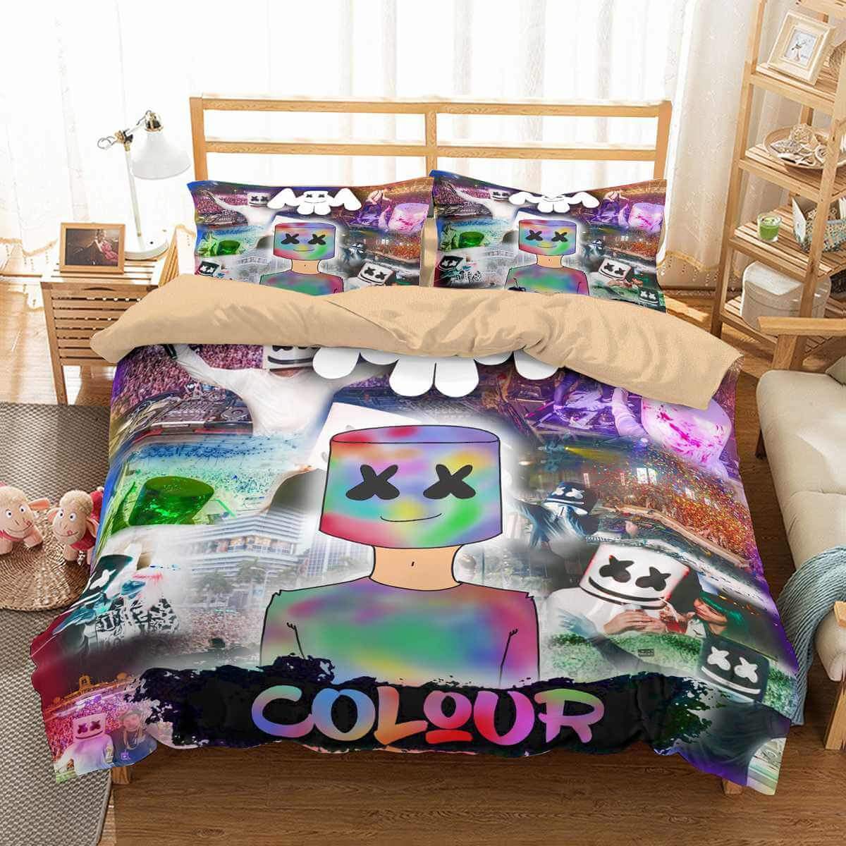 3D Customize Marshmello Customized Duvet Cover Bedding Set