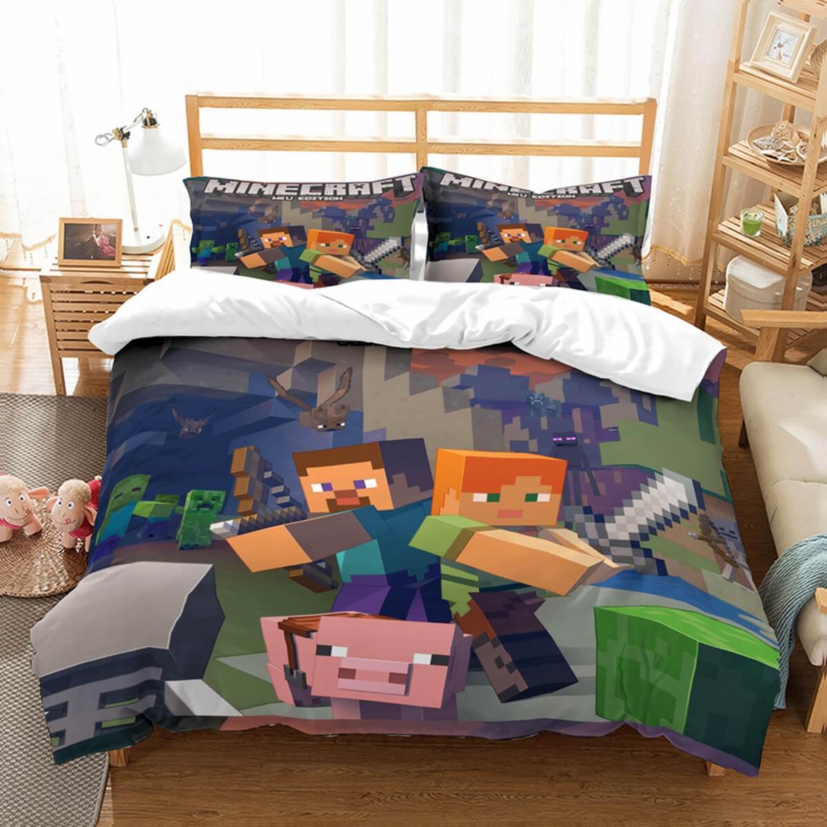 3D Customize Minecraft Et Et Bed 3D Customized Duvet Cover Bedding Set