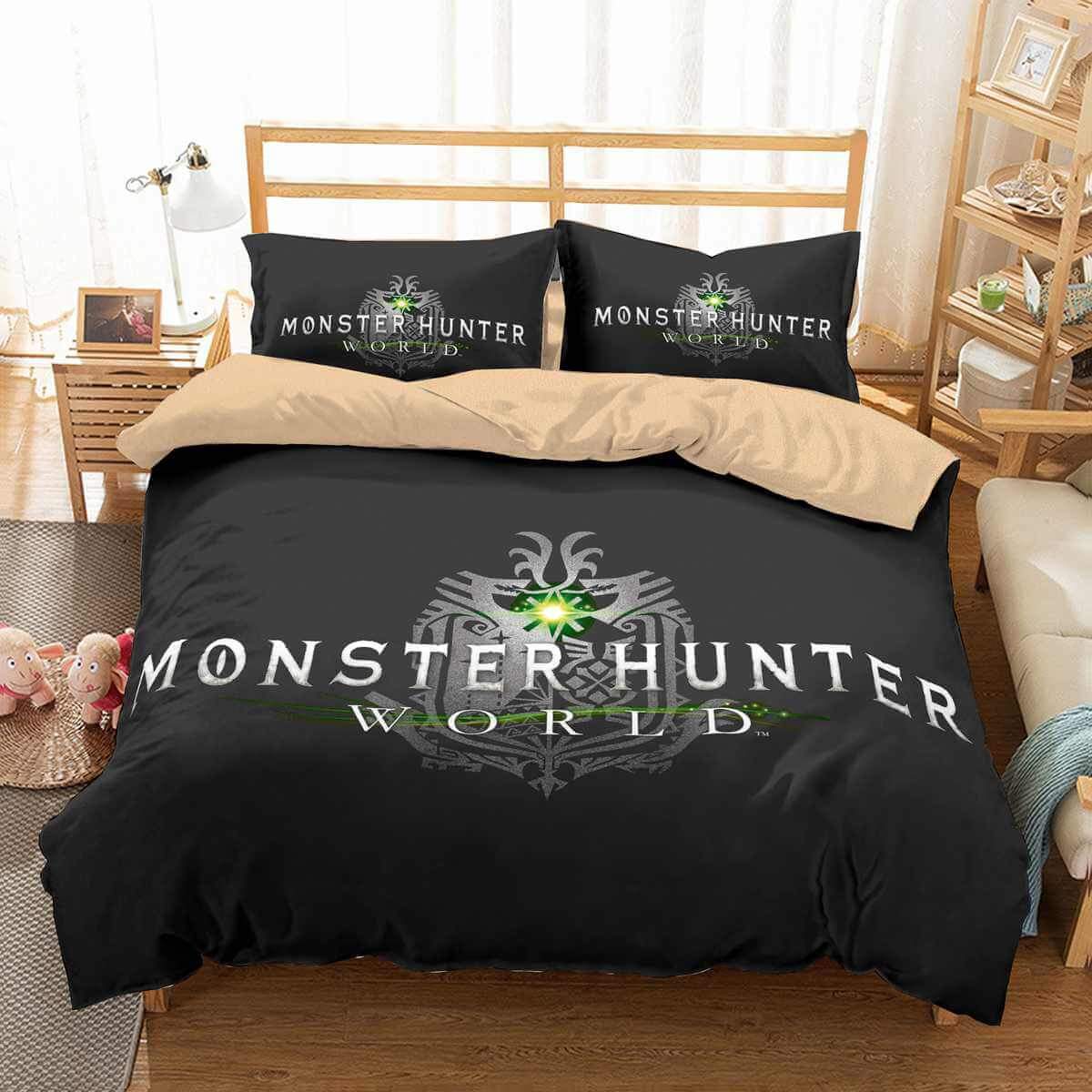 3D Customize Monster Hunter World Customized Duvet Cover Bedding Set