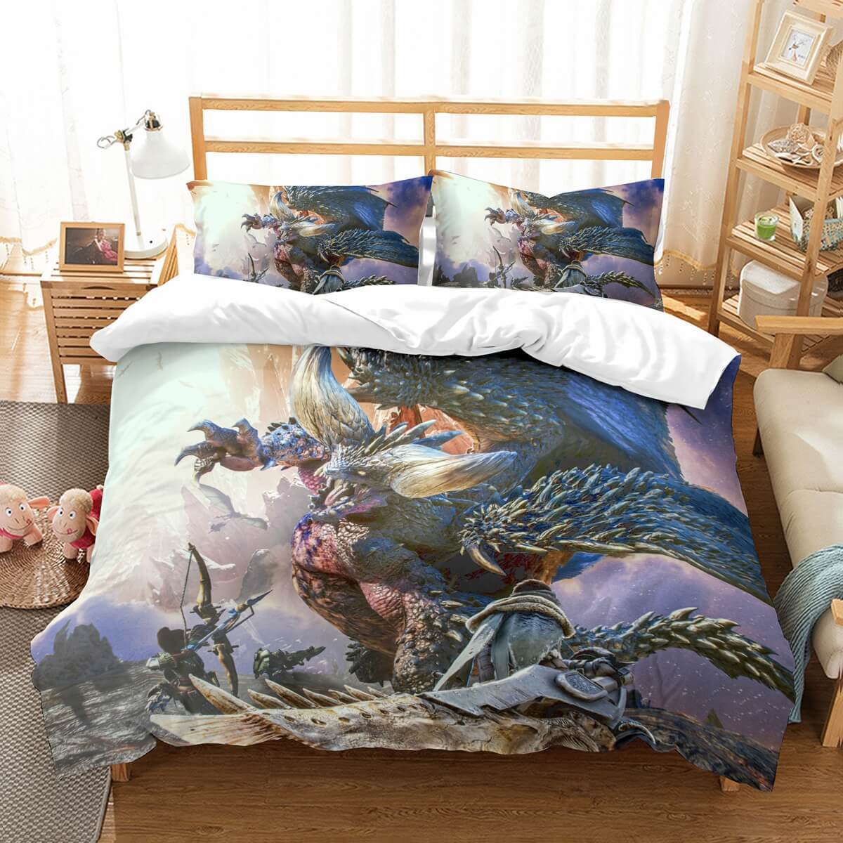 3D Customize Monster Hunter World Et Et Bed 3D Customized Duvet Cover Bedding Set