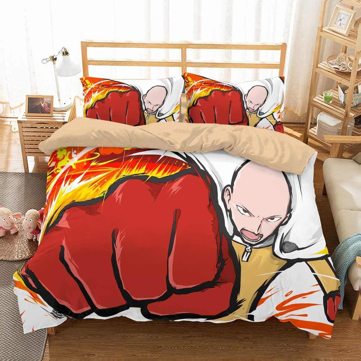 3D Customize One-Punch Man Customized Duvet Cover Bedding Set