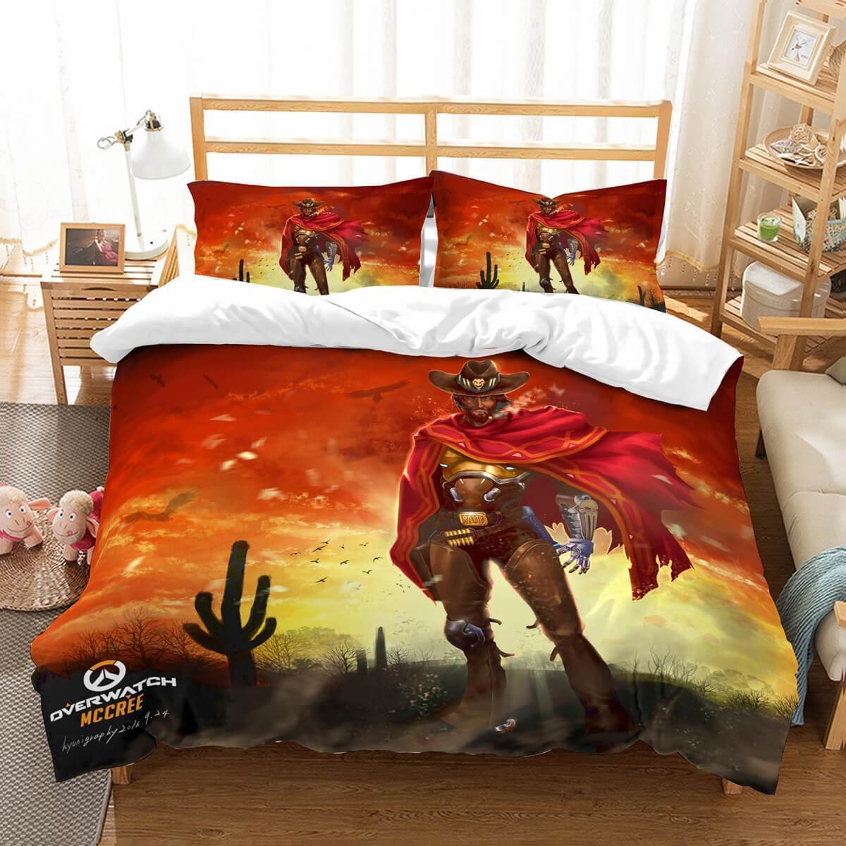 3D Customize Overwatch Mccree Et Et Bed 3D Customized Duvet Cover Bedding Set