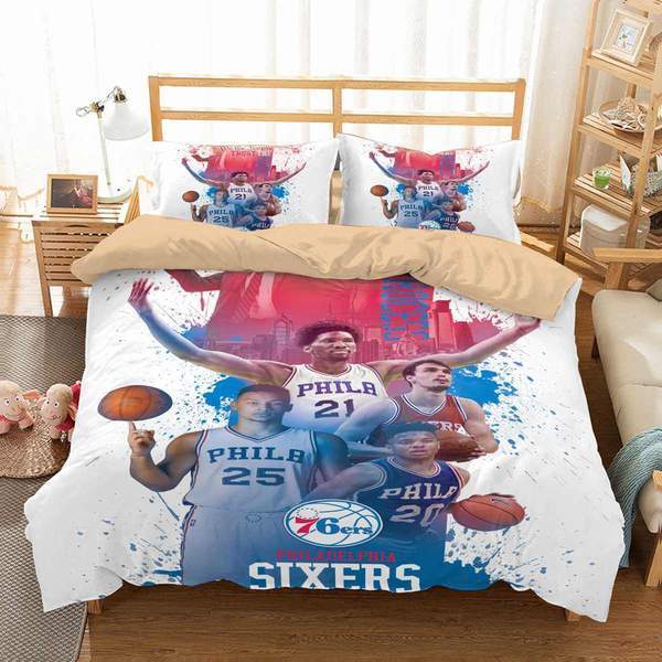 3D Customize Philadelphia 76Ers 3D Customized Duvet Cover Bedding Set