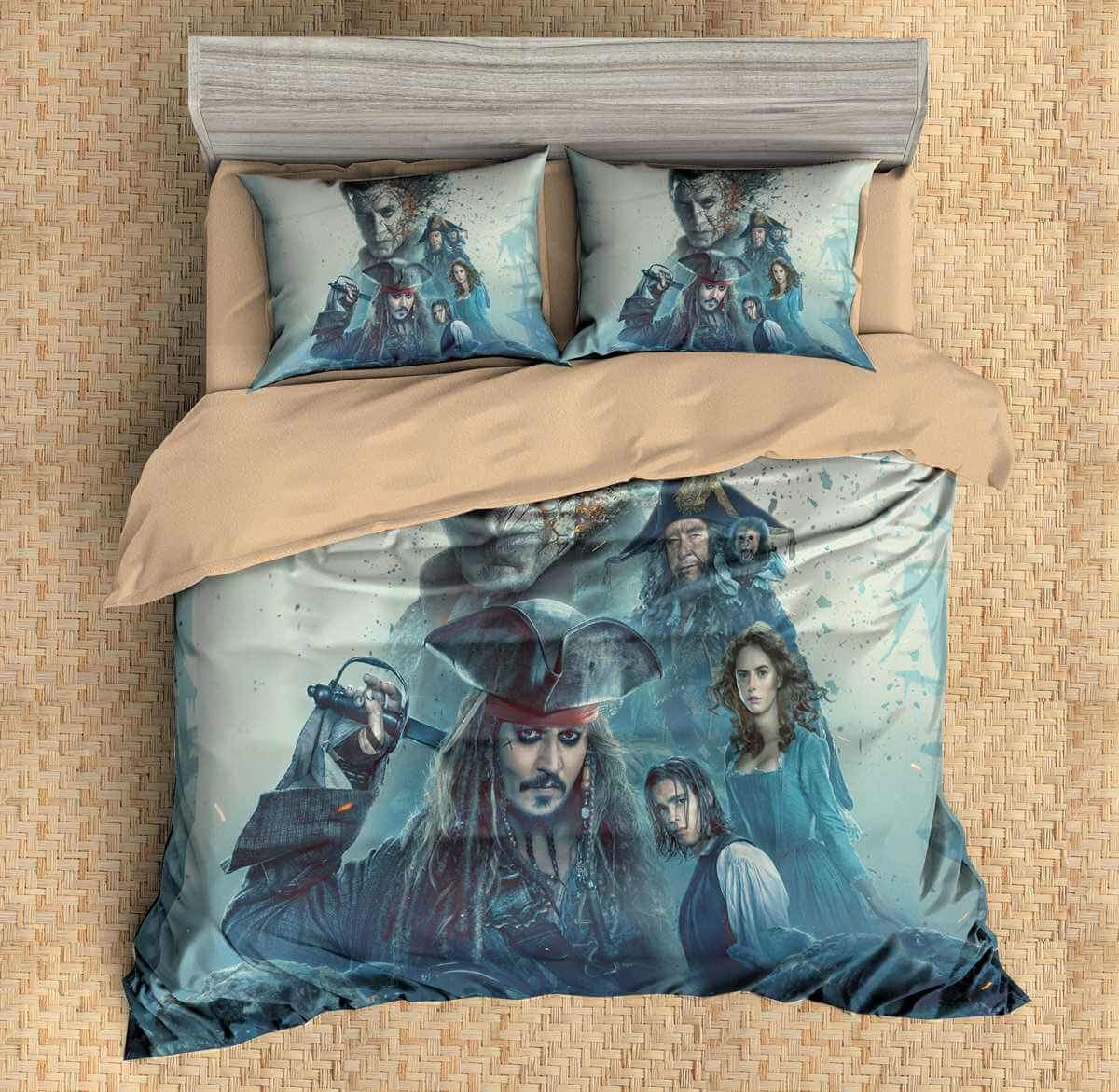3D Customize Pirates Of The Caribbean Customized Duvet Cover Bedding Set