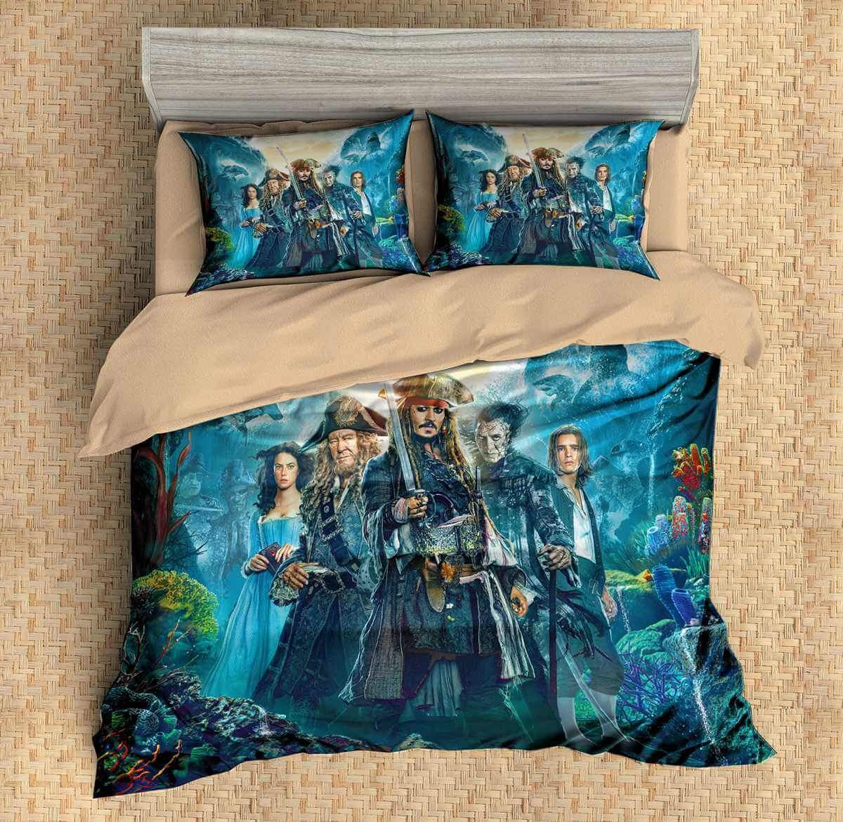 3D Customize Pirates Of The Caribbean Customized Duvet Cover Bedding Set