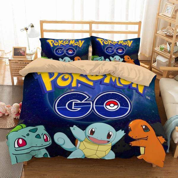 3D Customize Pokemon Go 3D Customized Duvet Cover Bedding Set