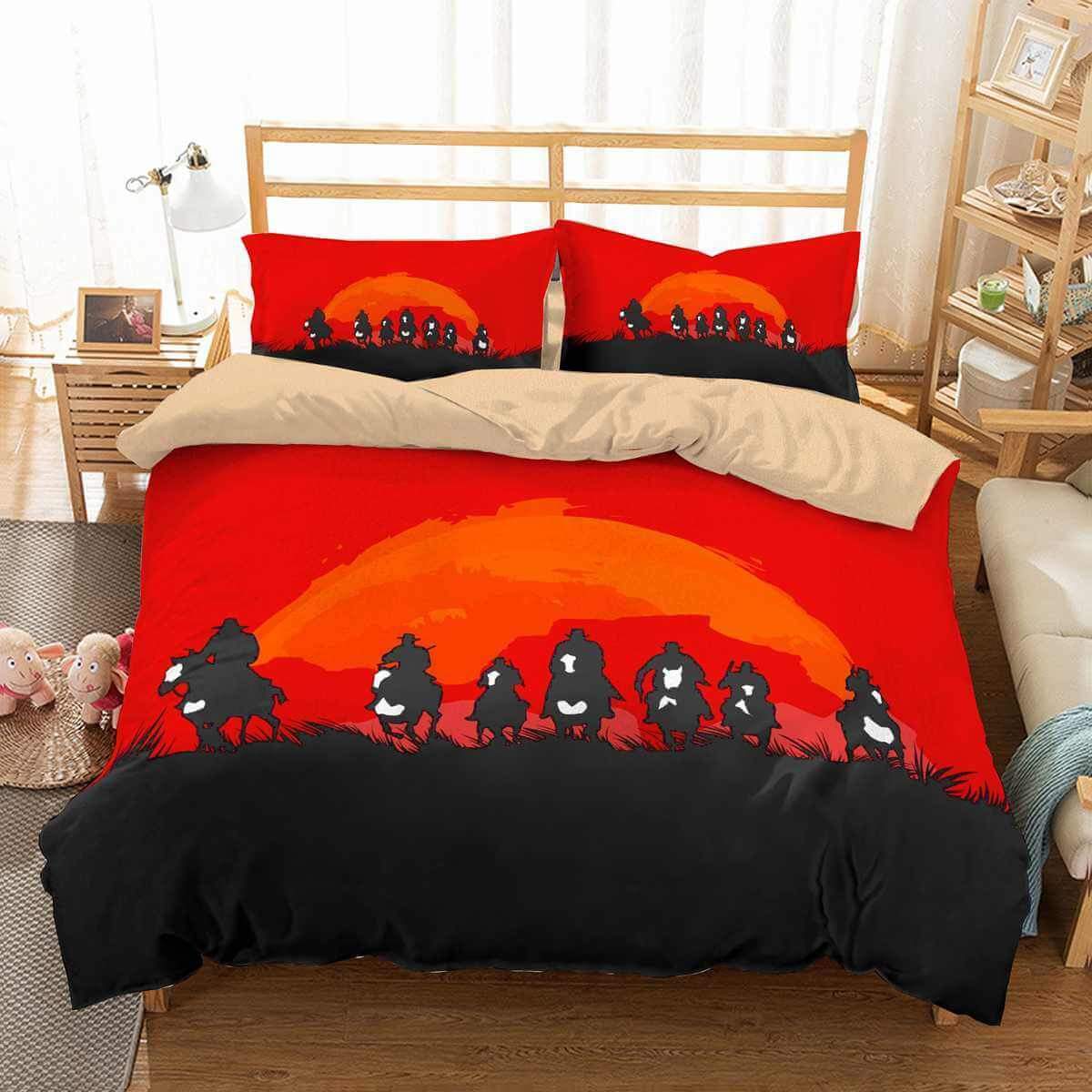 3D Customize Red Dead Redemption Customized Duvet Cover Bedding Set