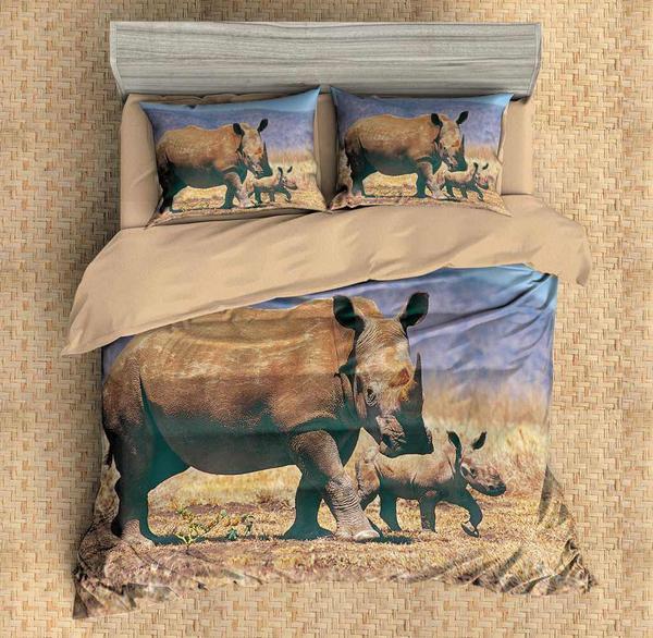 3D Customize Rhinoceros 3D Customized Duvet Cover Bedding Set