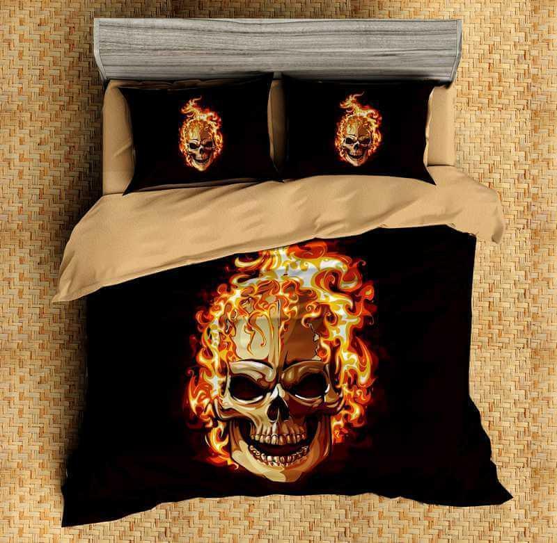 3D Customize Skull Customized Duvet Cover Bedding Set