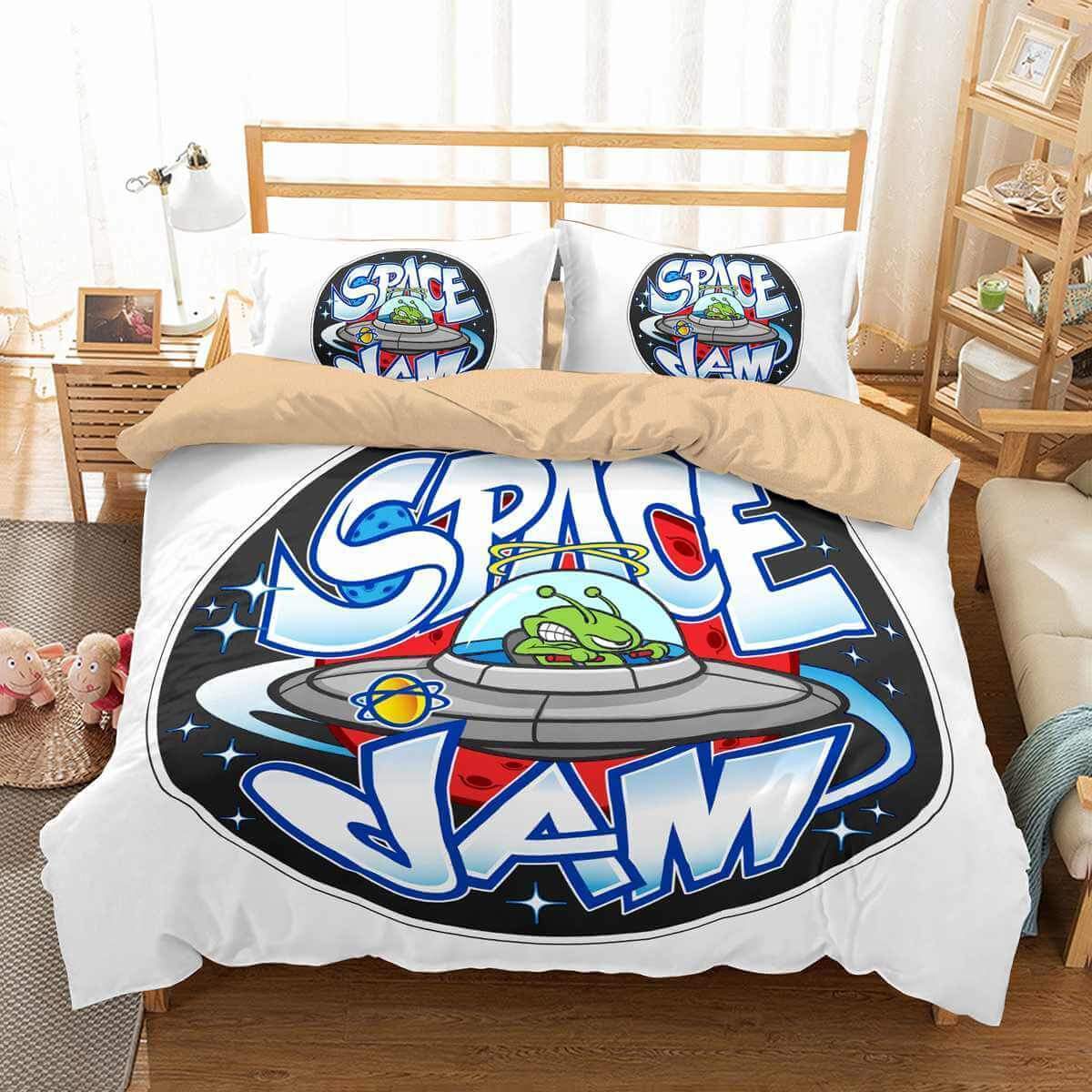 3D Customize Space Jam Customized Duvet Cover Bedding Set