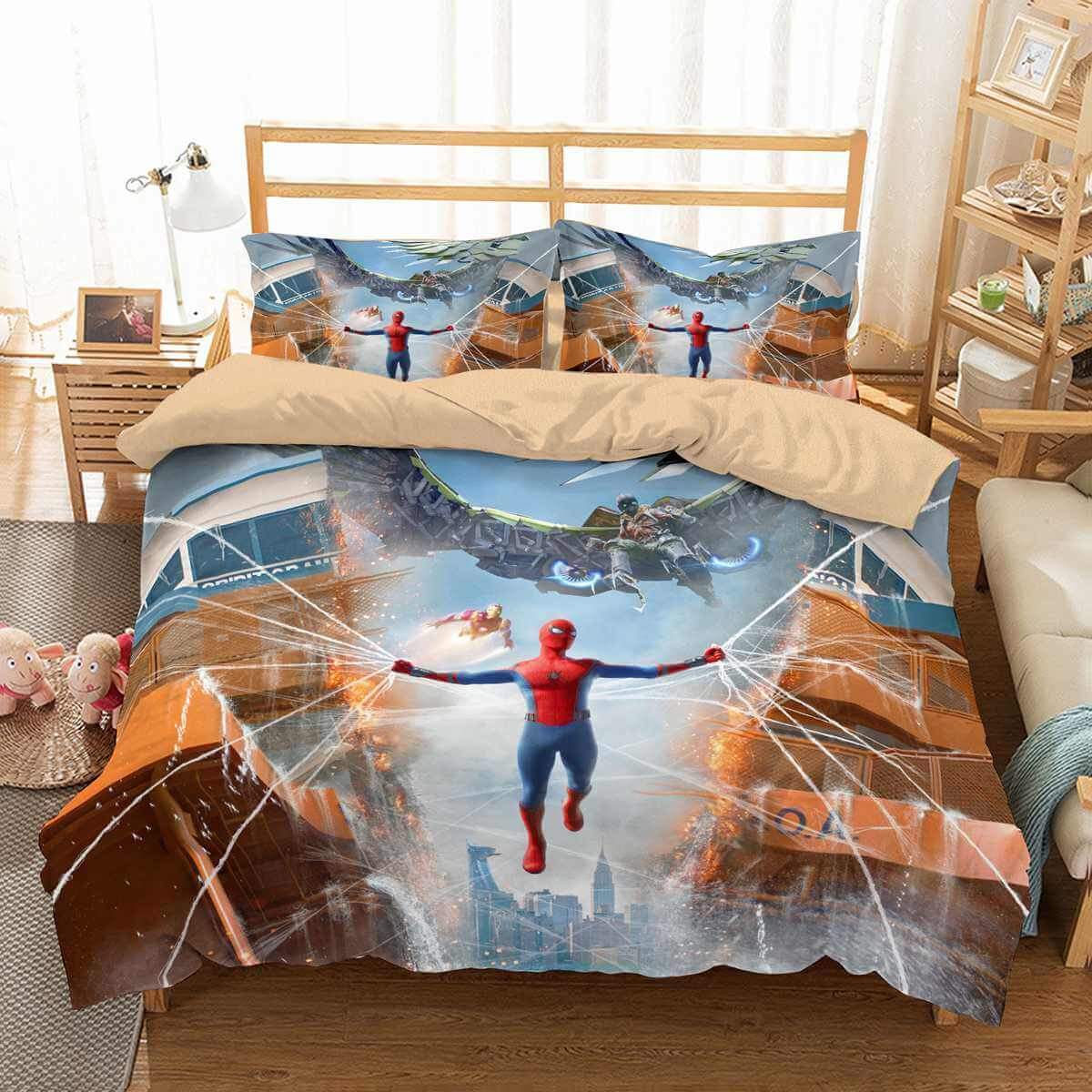 3D Customize Spider Man Homecoming Customized Duvet Cover Bedding Set