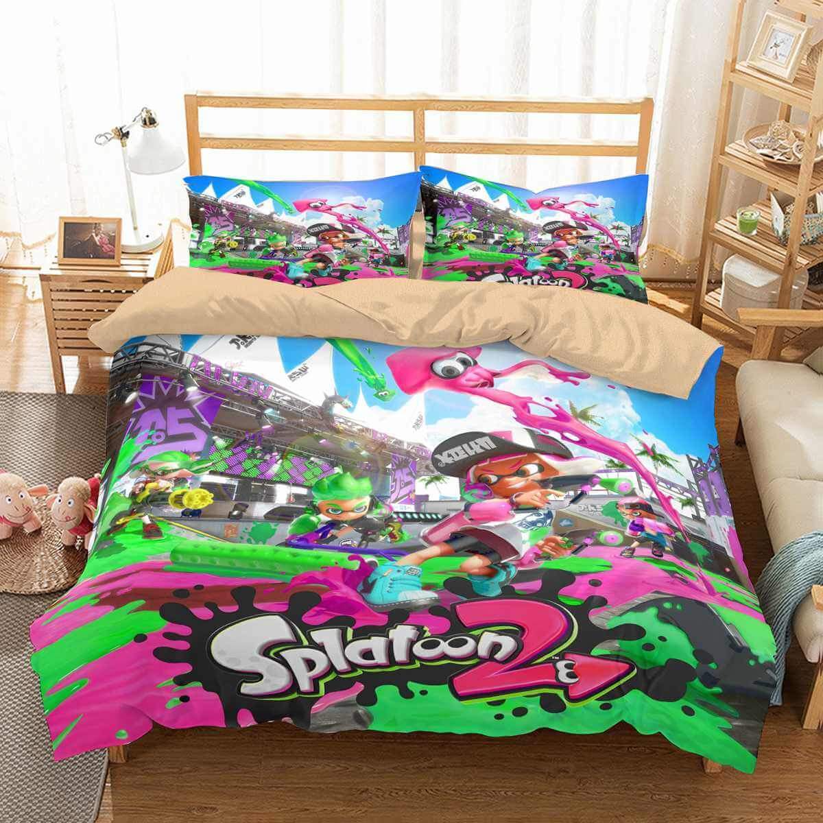 3D Customize Splatoon Customized Duvet Cover Bedding Set