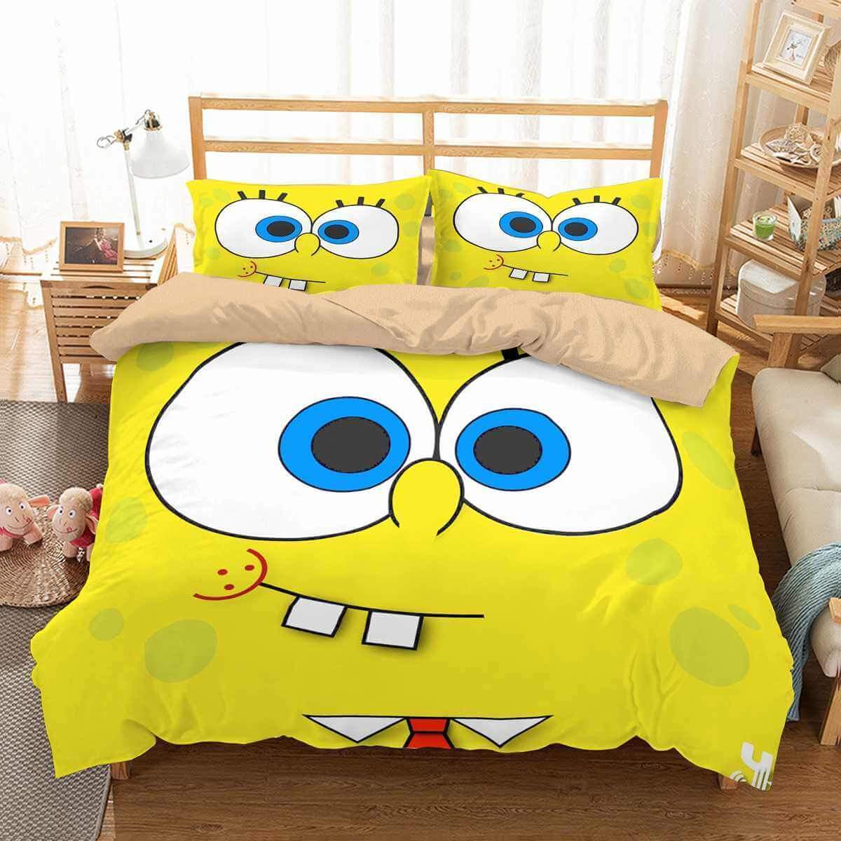 3D Customize Spongebob Squarepants Customized Duvet Cover Bedding Set