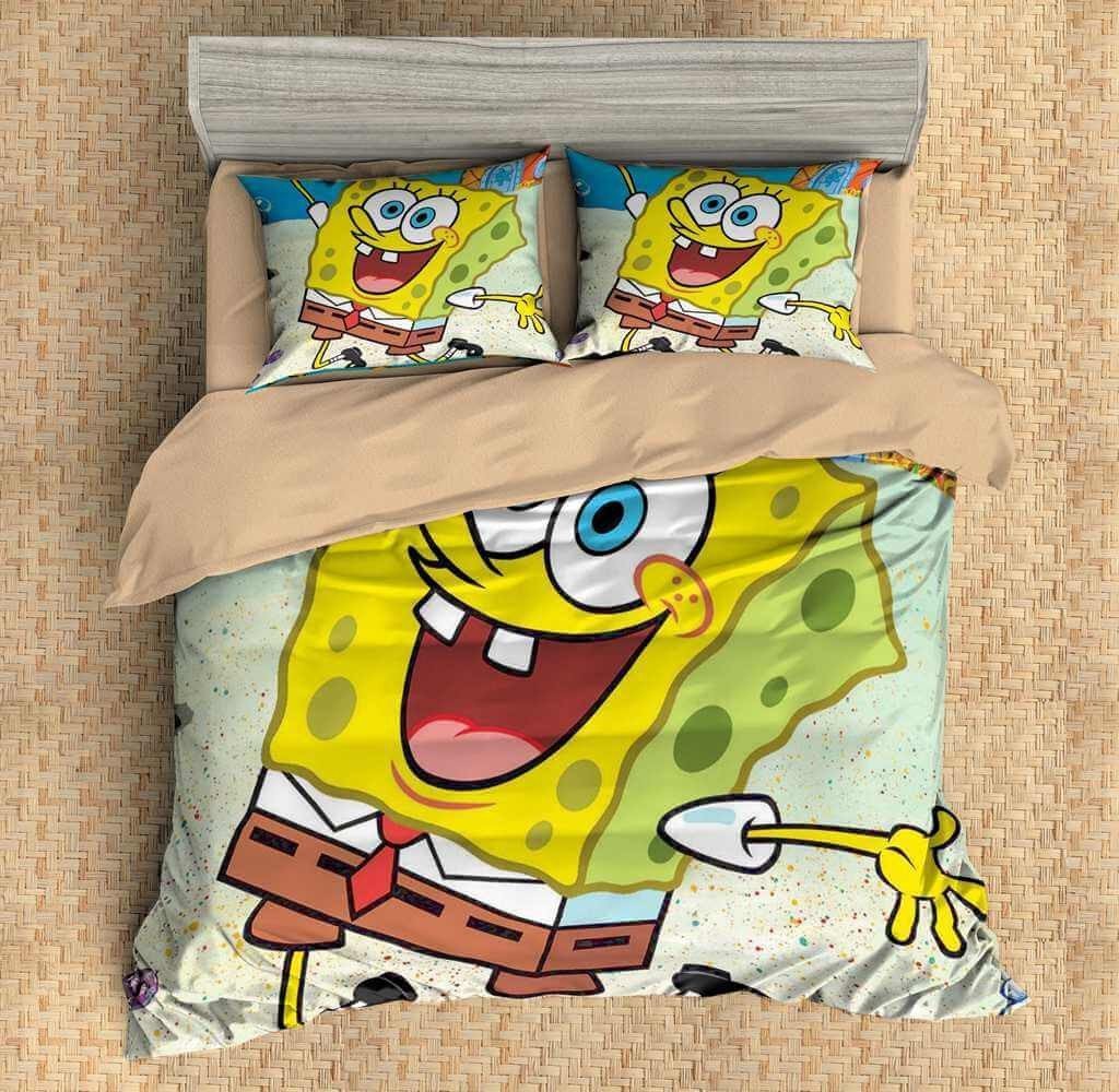 3D Customize Spongebob Squarepants Customized Duvet Cover Bedding Set