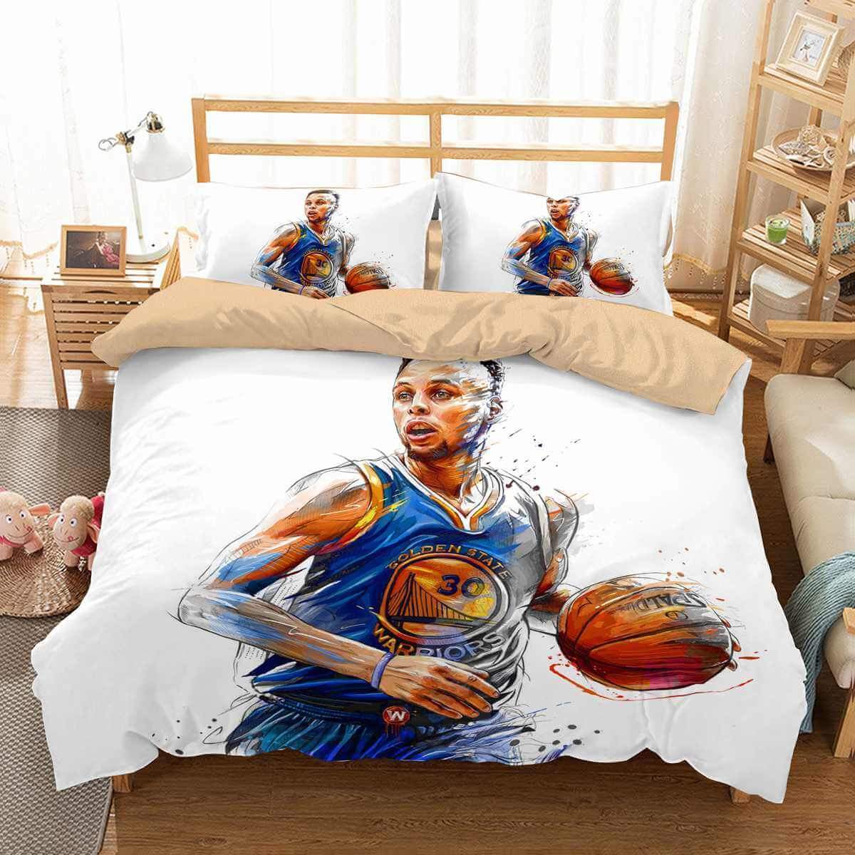3D Customize Stephen Curry Customized Duvet Cover Bedding Set