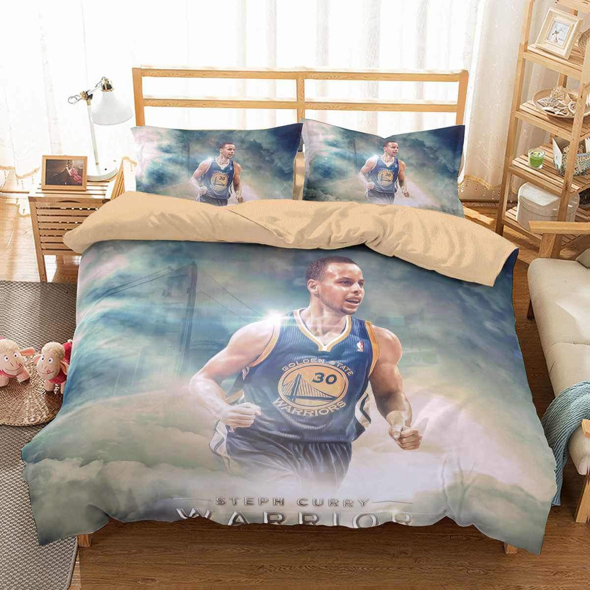 3D Customize Stephen Curry Customized Duvet Cover Bedding Set