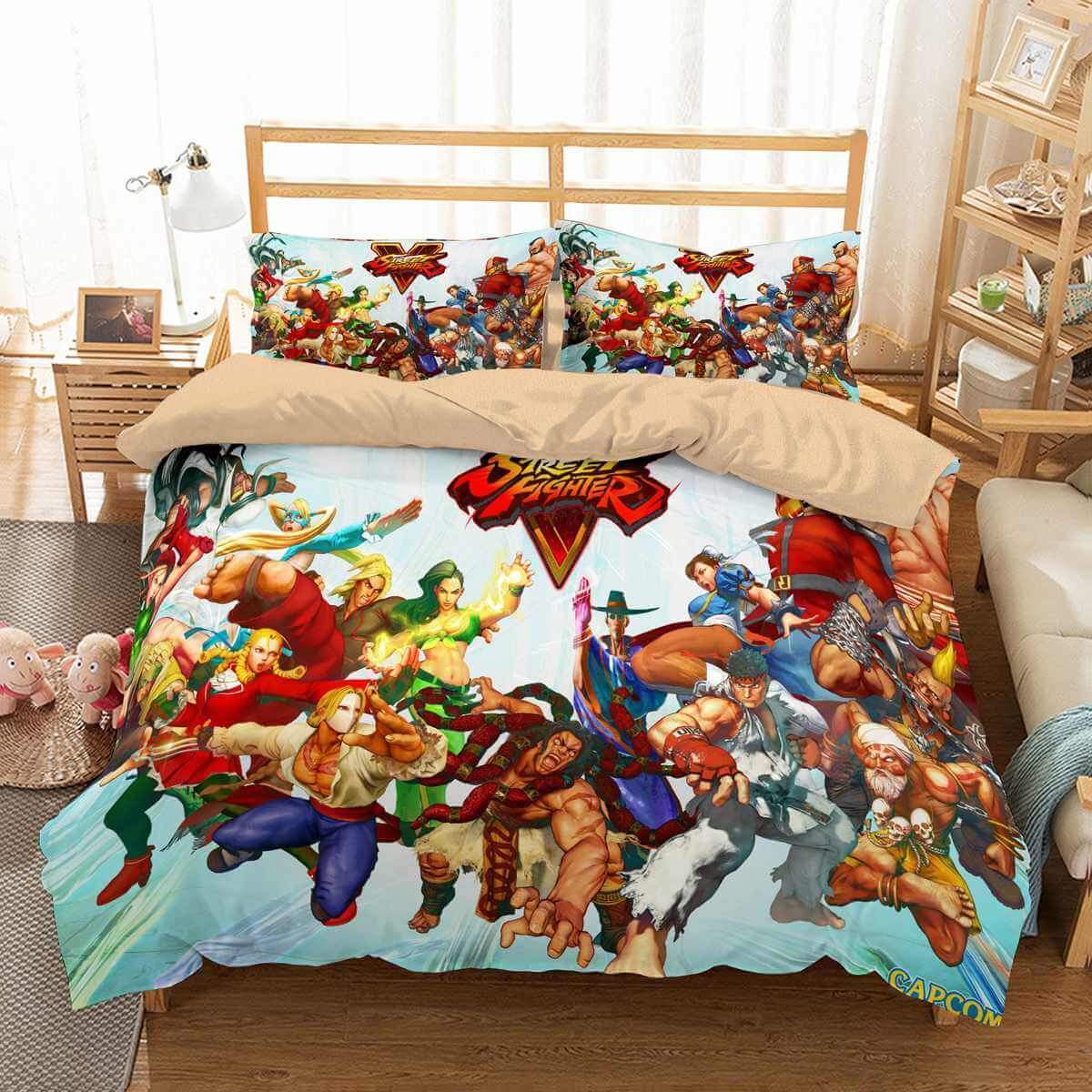 3D Customize Street Fighter V Customized Duvet Cover Bedding Set