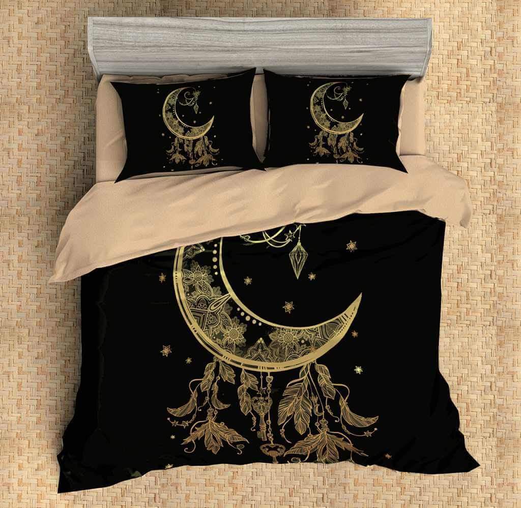 3D Customize Sun Moon And Star Customized Duvet Cover Bedding Set