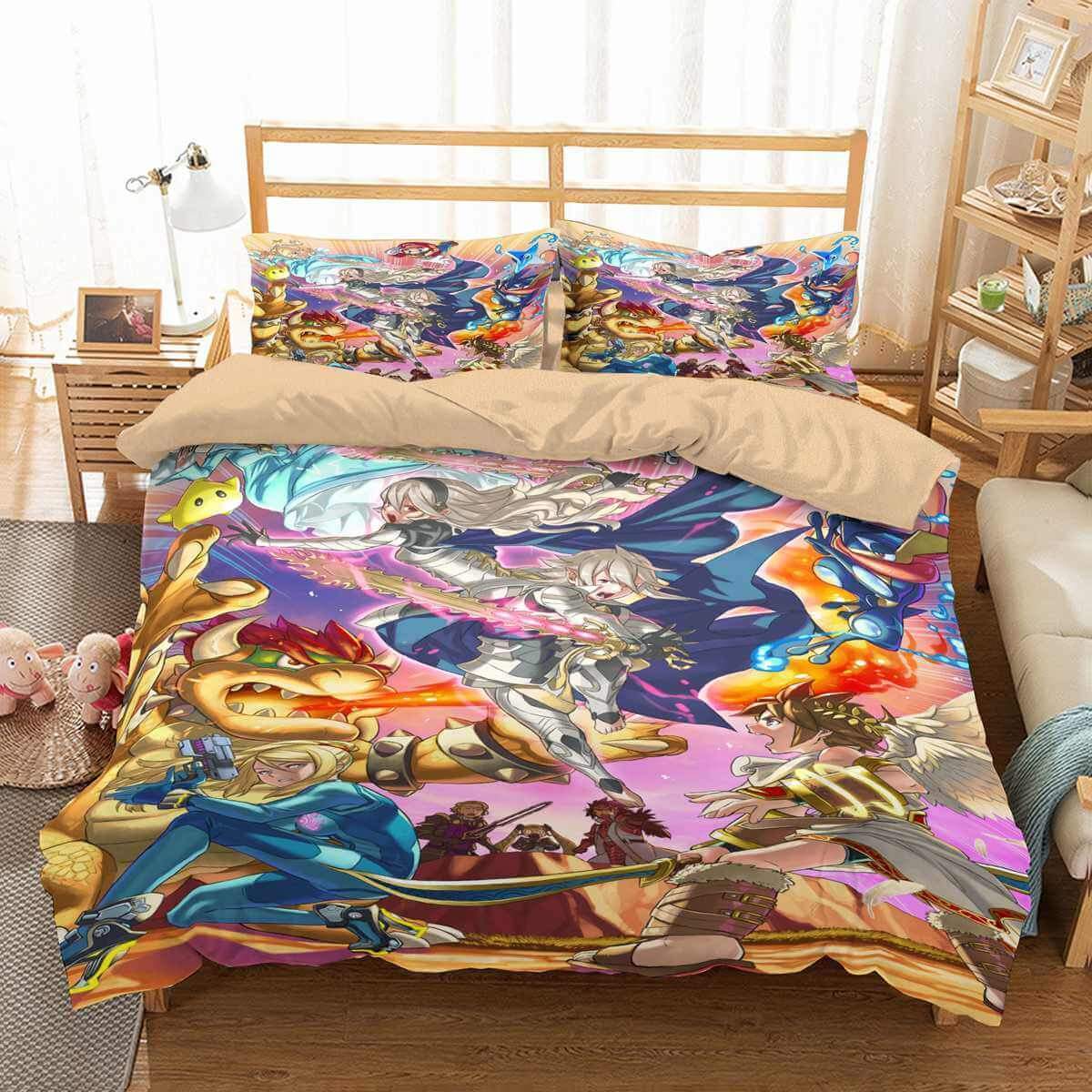 3D Customize Super Smash Bros Customized Duvet Cover Bedding Set