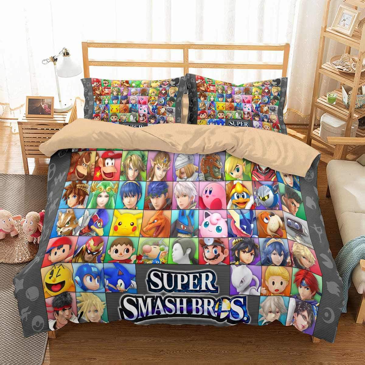 3D Customize Super Smash Bros Ultimate Customized Duvet Cover Bedding Set