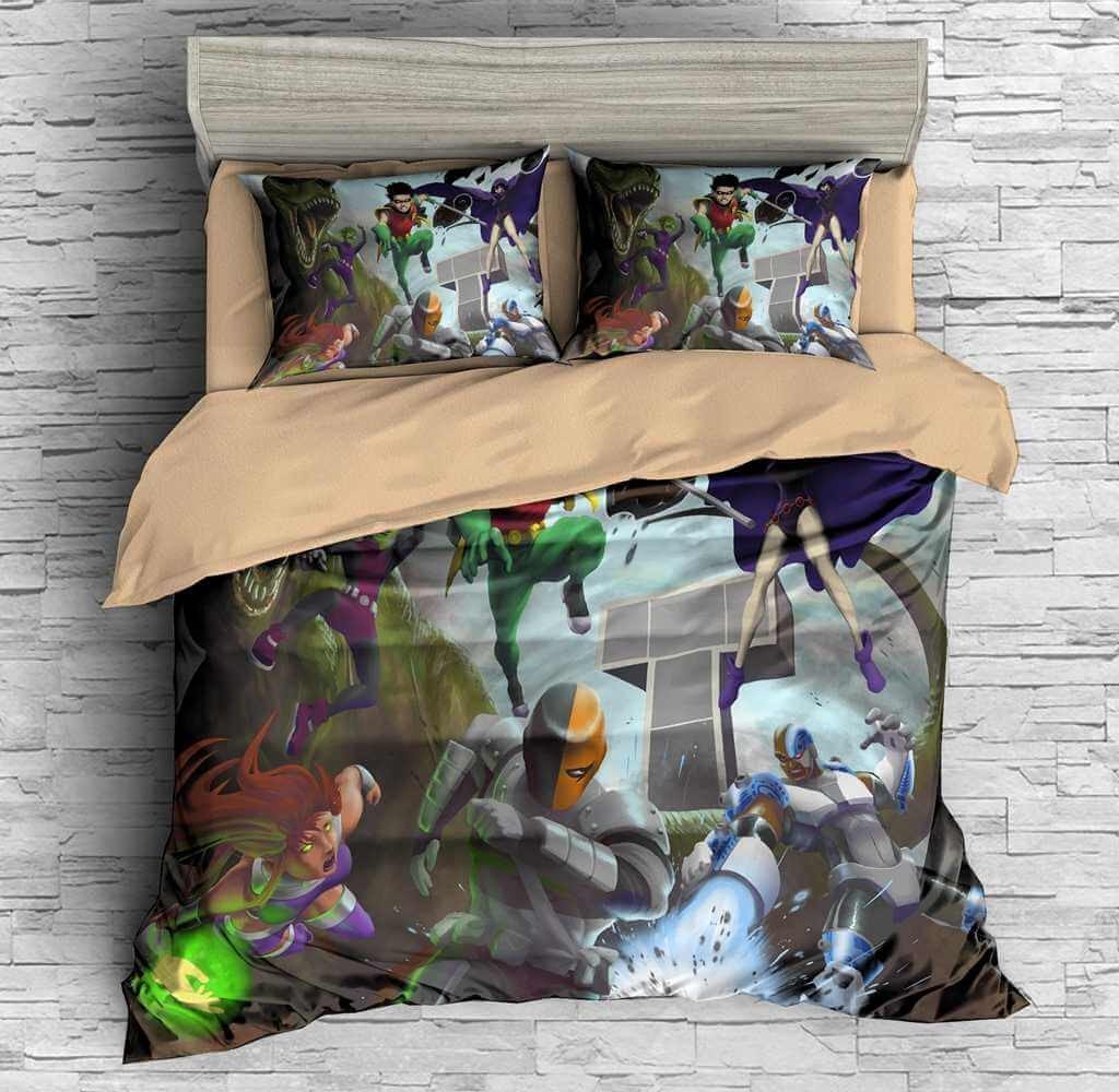 3D Customize Teen Titans Customized Duvet Cover Bedding Set