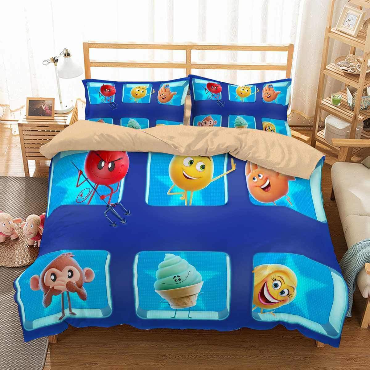 3D Customize The Emoji Movie Customized Duvet Cover Bedding Set