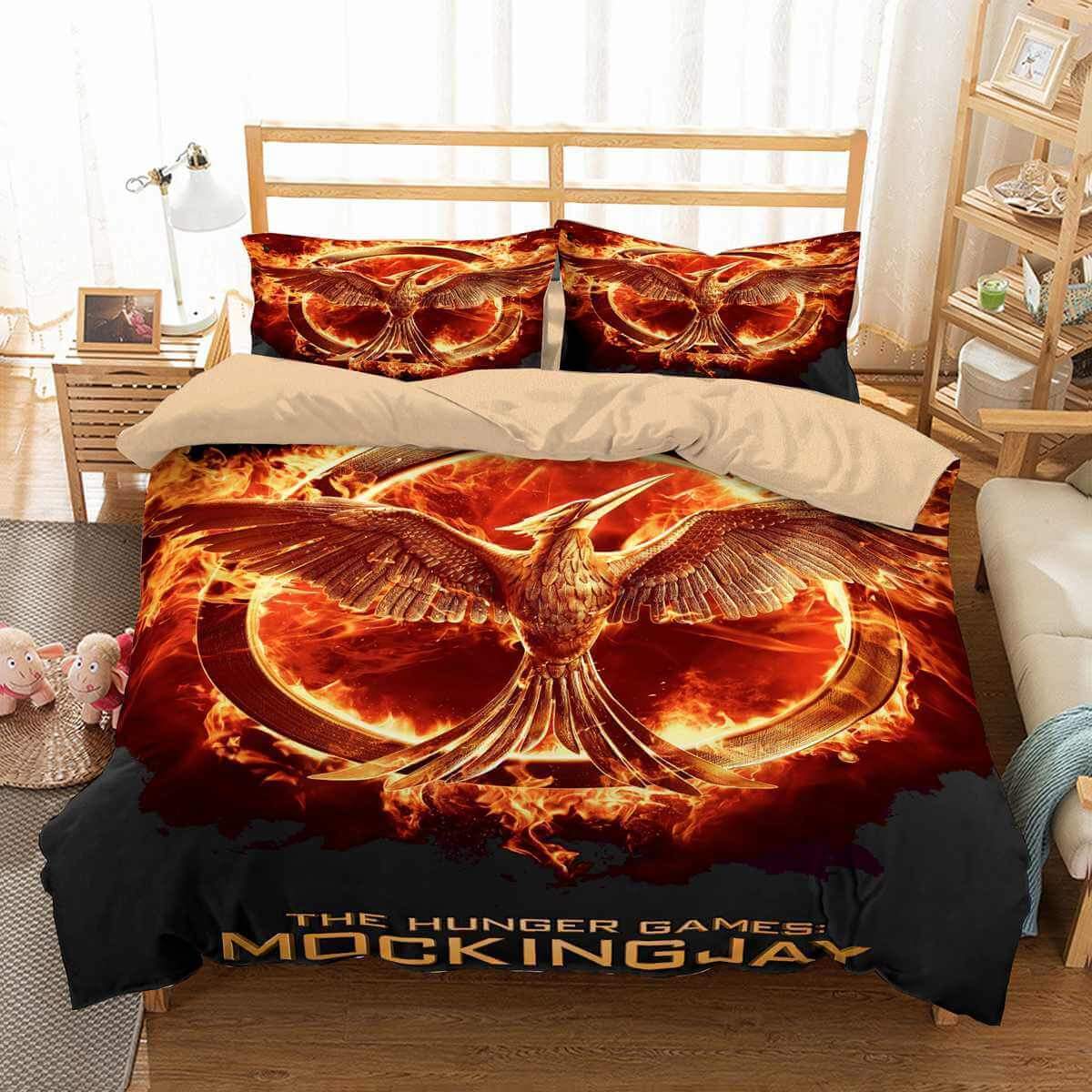 3D Customize The Hunger Games Mockingjay Customized Duvet Cover Bedding Set