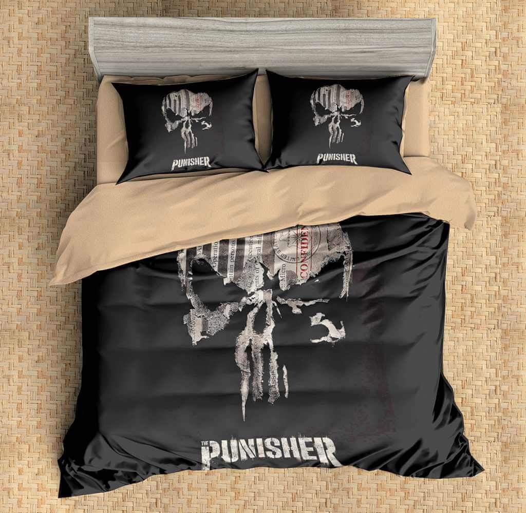 3D Customize The Punisher Customized Duvet Cover Bedding Set