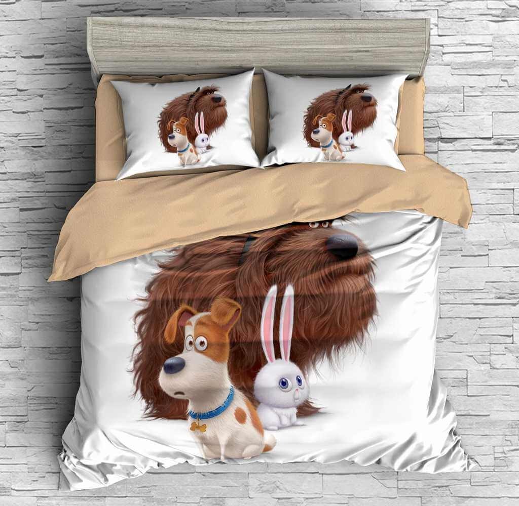 3D Customize The Secret Life Of Pets Customized Duvet Cover Bedding Set
