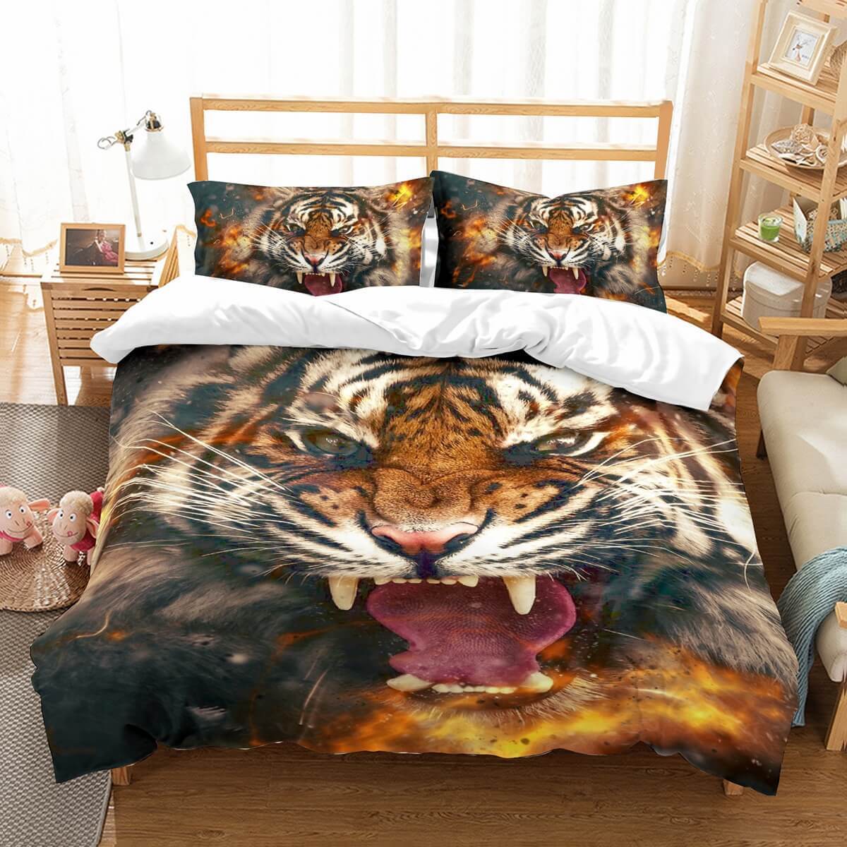 3D Customize Tiger Et Et Bed 3D Customized Duvet Cover Bedding Set
