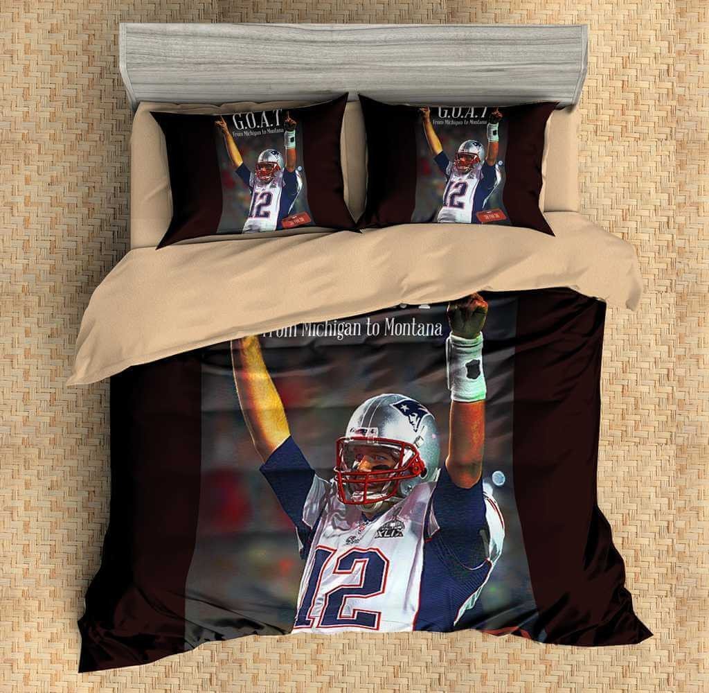 3D Customize Tom Brady Customized Duvet Cover Bedding Set