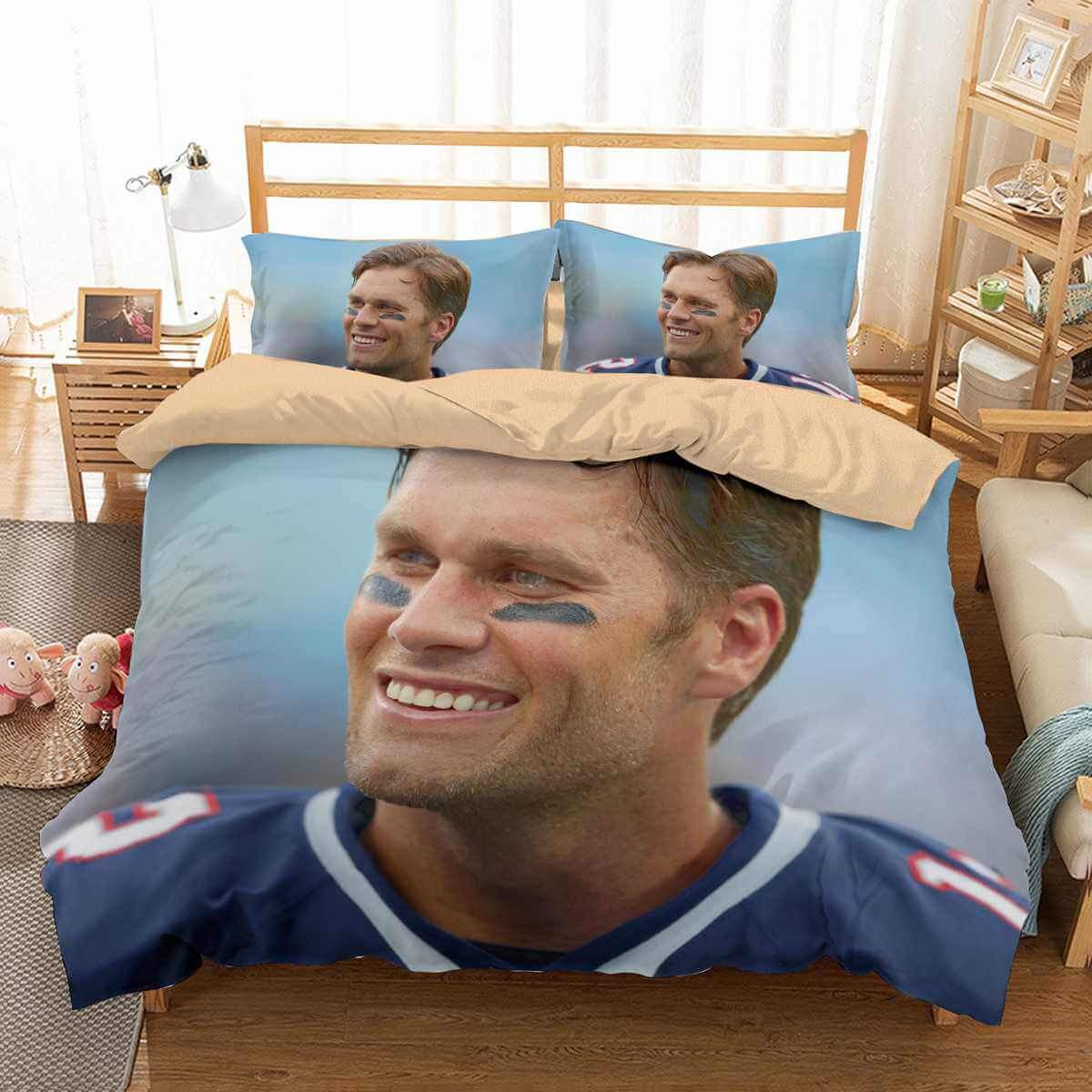 3D Customize Tom Brady Customized Duvet Cover Bedding Set