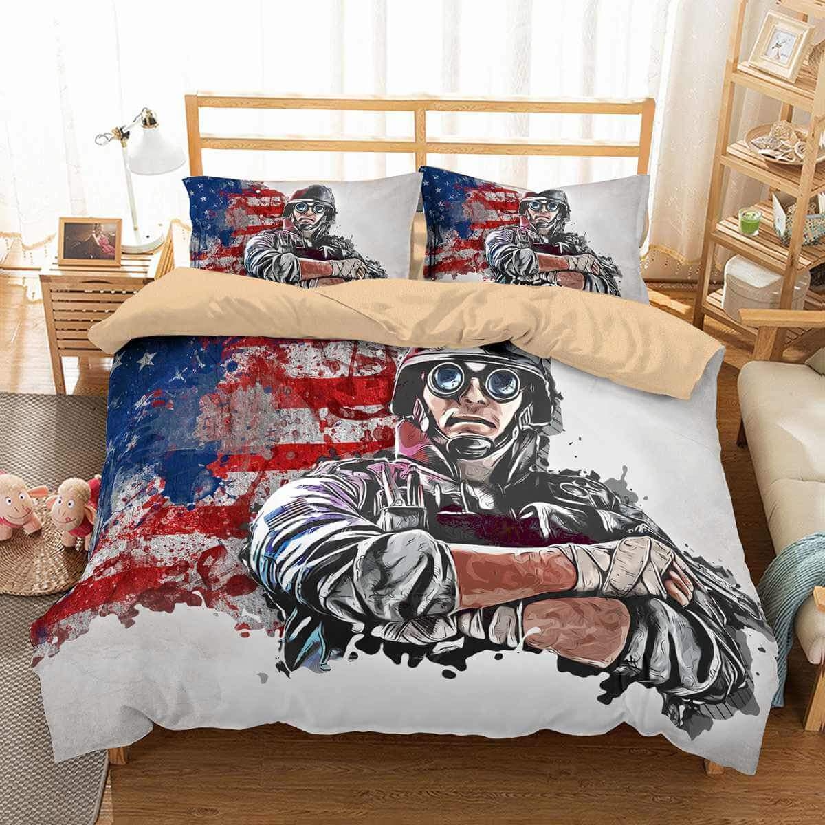 3D Customize Tom Clancy’S Rainbow Six Customized Duvet Cover Bedding Set