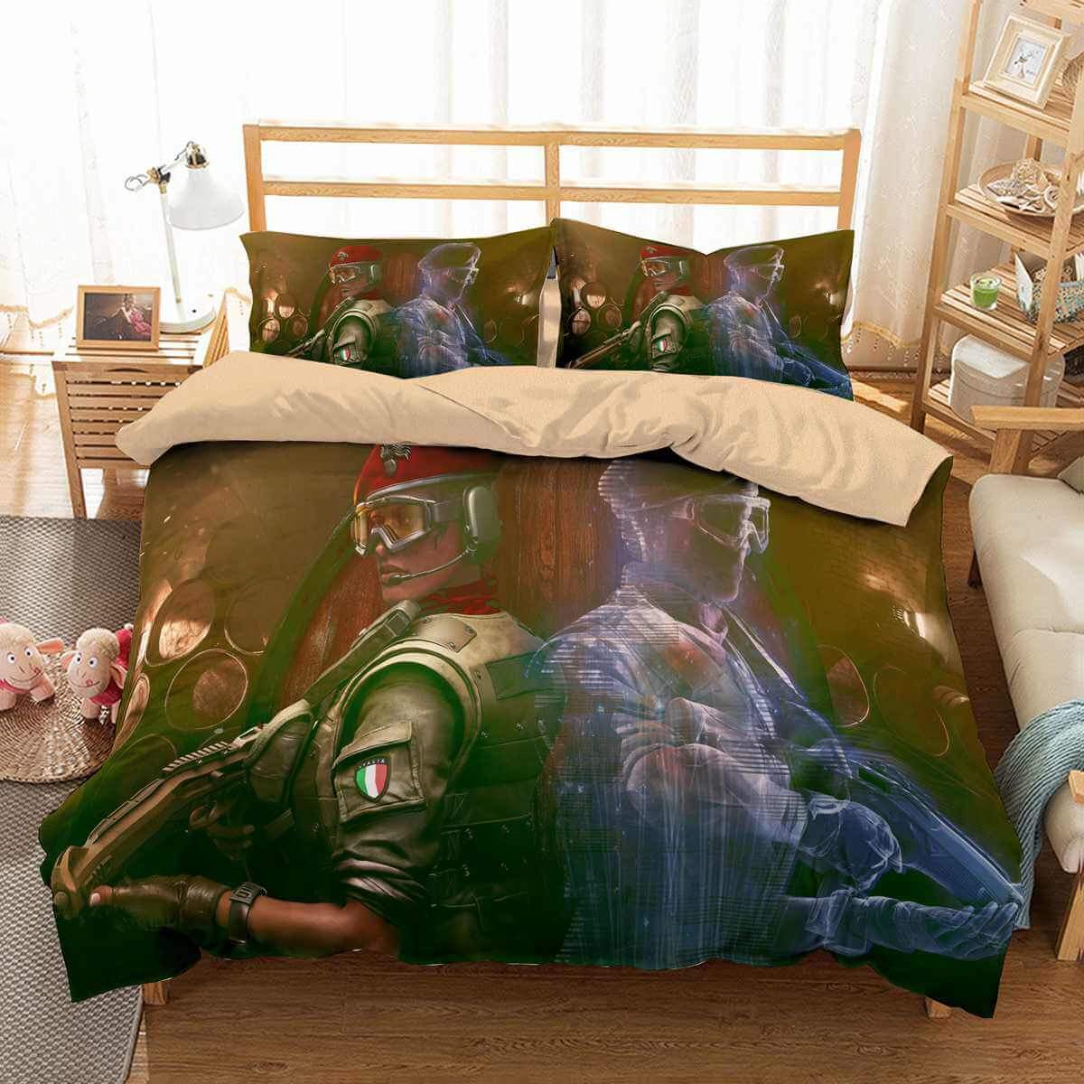 3D Customize Tom Clancy’S Rainbow Six Siege Customized Duvet Cover Bedding Set