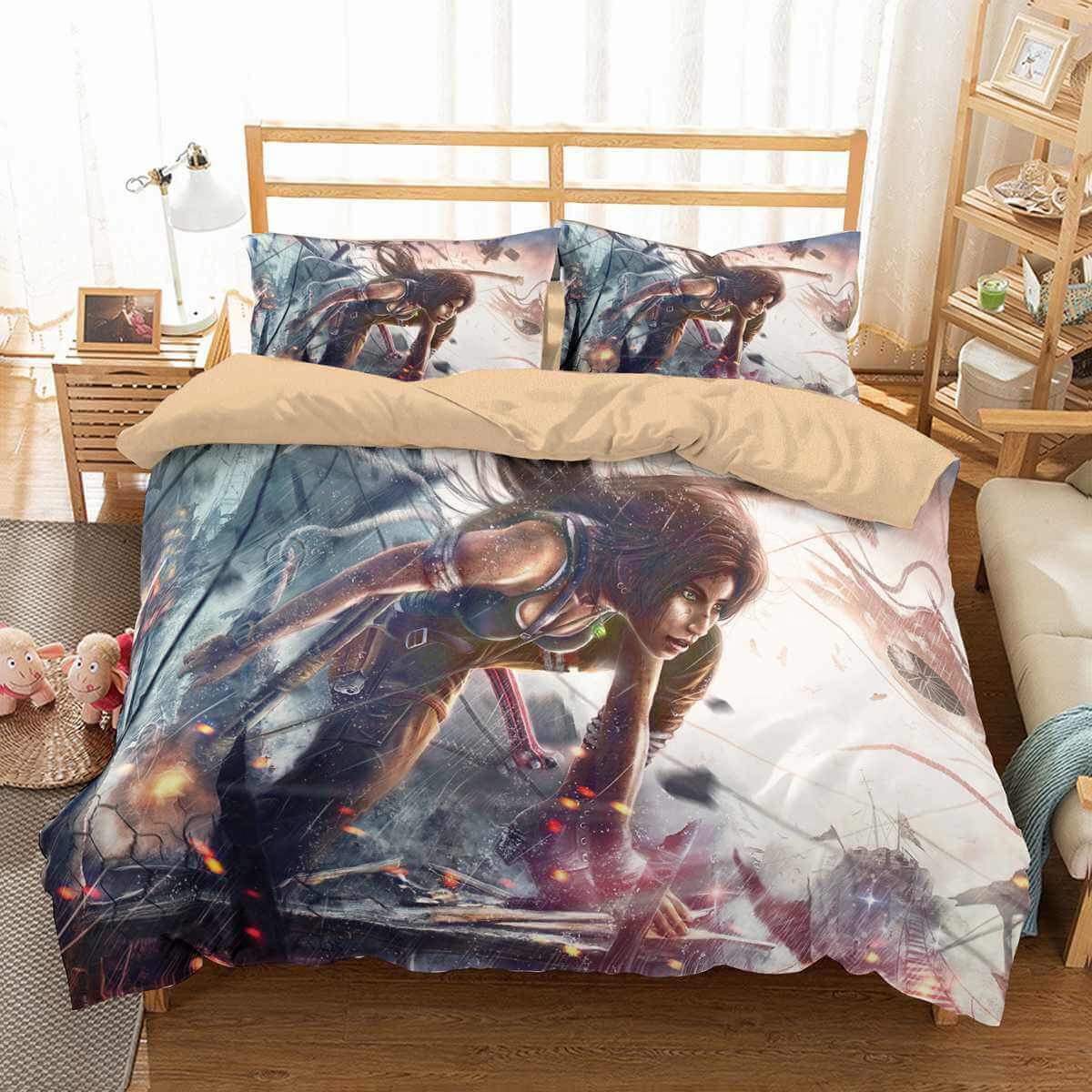 3D Customize Tomb Raider Customized Duvet Cover Bedding Set